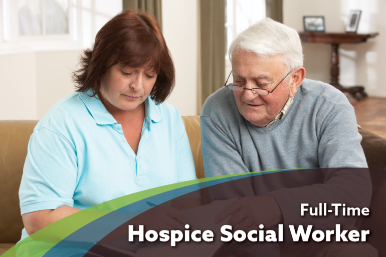 Hospice Patient talking with social worker